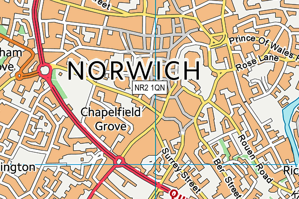 NR2 1QN map - OS VectorMap District (Ordnance Survey) NR2 1QN map - OS VectorMap District (Ordnance Survey)