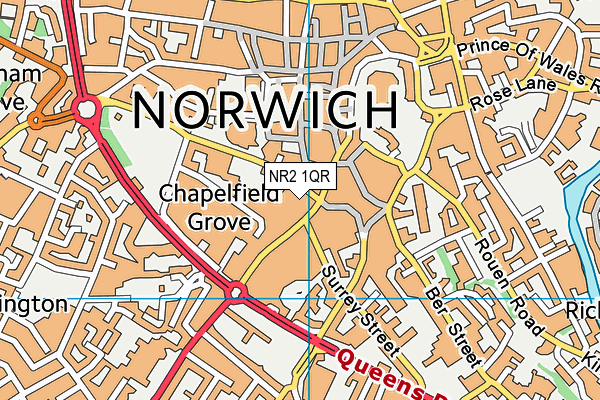 NR2 1QR map - OS VectorMap District (Ordnance Survey) NR2 1QR map - OS VectorMap District (Ordnance Survey)