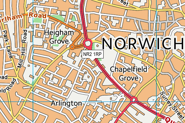 NR2 1RP map - OS VectorMap District (Ordnance Survey) NR2 1RP map - OS VectorMap District (Ordnance Survey)