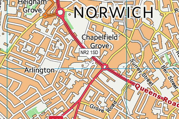NR2 1SD map - OS VectorMap District (Ordnance Survey)