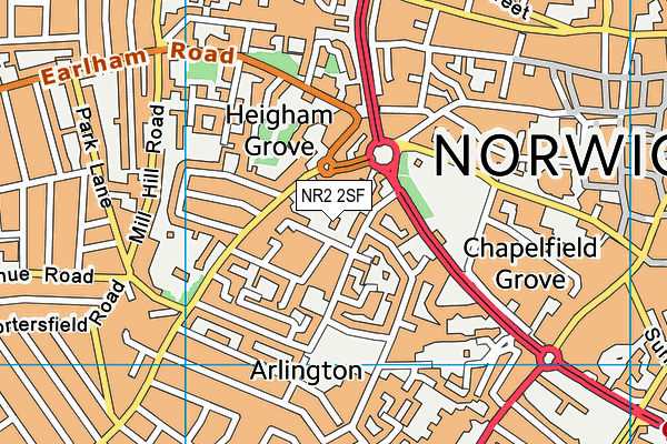 NR2 2SF map - OS VectorMap District (Ordnance Survey) NR2 2SF map - OS VectorMap District (Ordnance Survey)