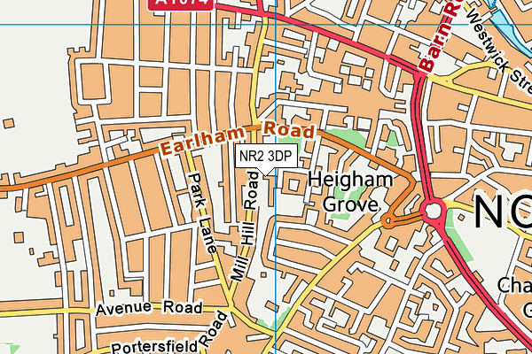 NR2 3DP map - OS VectorMap District (Ordnance Survey) NR2 3DP map - OS VectorMap District (Ordnance Survey)