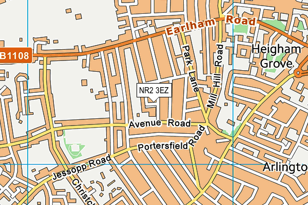 NR2 3EZ map - OS VectorMap District (Ordnance Survey) NR2 3EZ map - OS VectorMap District (Ordnance Survey)