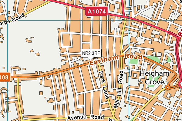 NR2 3RF map - OS VectorMap District (Ordnance Survey) NR2 3RF map - OS VectorMap District (Ordnance Survey)
