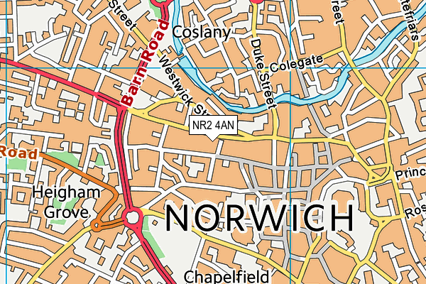 NR2 4AN map - OS VectorMap District (Ordnance Survey)