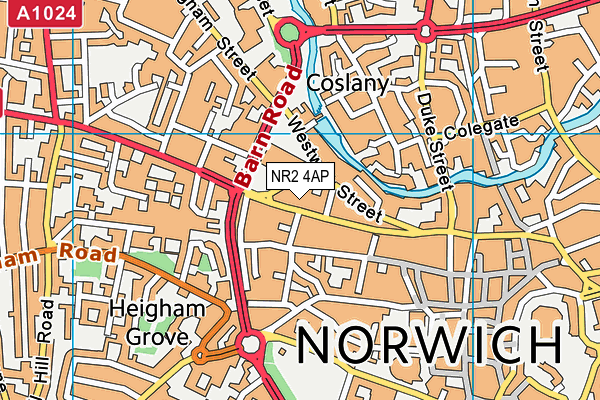 NR2 4AP map - OS VectorMap District (Ordnance Survey) NR2 4AP map - OS VectorMap District (Ordnance Survey)