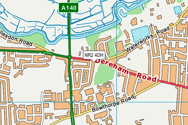NR2 4DH map - OS VectorMap District (Ordnance Survey)