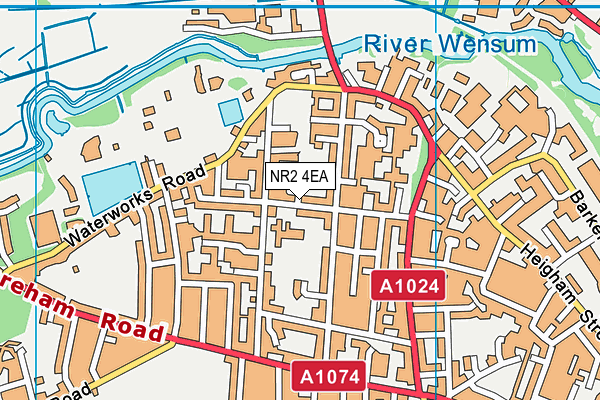 NR2 4EA map - OS VectorMap District (Ordnance Survey)