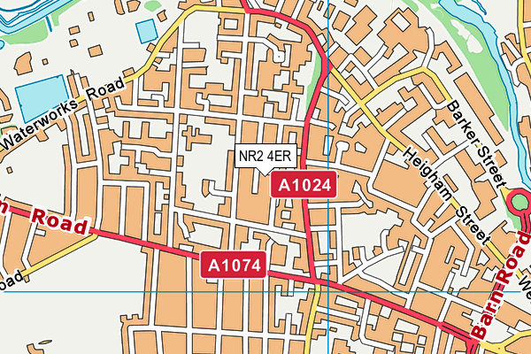 NR2 4ER map - OS VectorMap District (Ordnance Survey) NR2 4ER map - OS VectorMap District (Ordnance Survey)