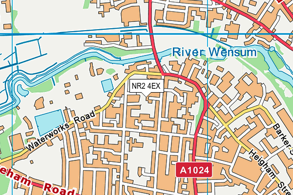 NR2 4EX map - OS VectorMap District (Ordnance Survey) NR2 4EX map - OS VectorMap District (Ordnance Survey)