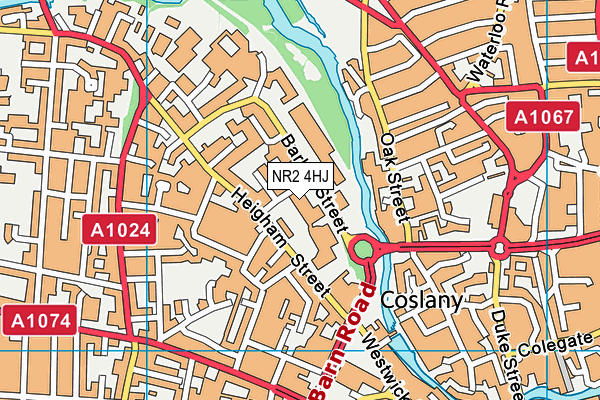 NR2 4HJ map - OS VectorMap District (Ordnance Survey)