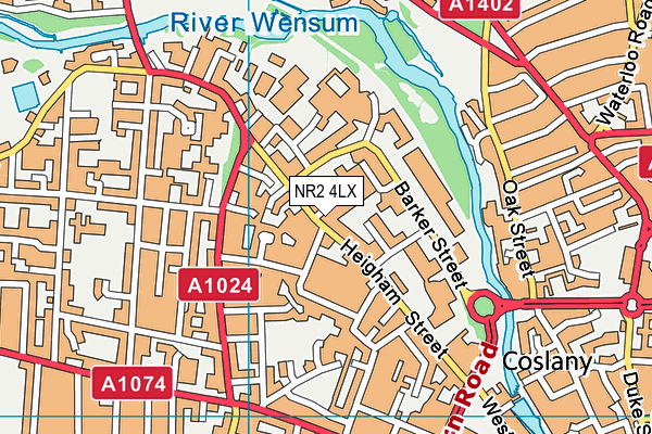 NR2 4LX map - OS VectorMap District (Ordnance Survey) NR2 4LX map - OS VectorMap District (Ordnance Survey)