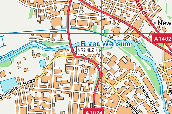 NR2 4LZ map - OS VectorMap District (Ordnance Survey) NR2 4LZ map - OS VectorMap District (Ordnance Survey)