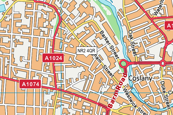 NR2 4QR map - OS VectorMap District (Ordnance Survey)