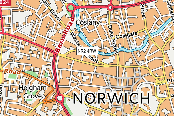 NR2 4RW map - OS VectorMap District (Ordnance Survey) NR2 4RW map - OS VectorMap District (Ordnance Survey)
