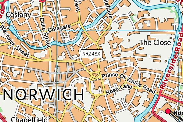 NR2 4SX map - OS VectorMap District (Ordnance Survey)