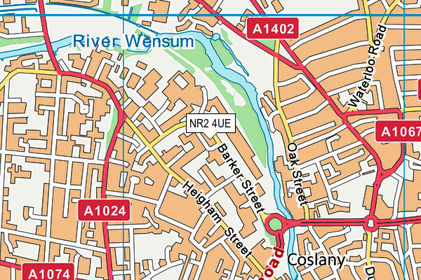 NR2 4UE map - OS VectorMap District (Ordnance Survey) NR2 4UE map - OS VectorMap District (Ordnance Survey)