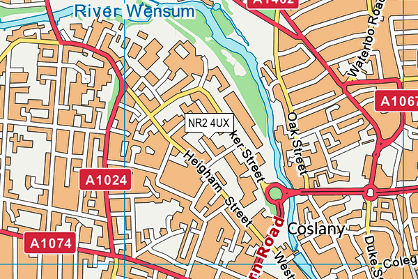 NR2 4UX map - OS VectorMap District (Ordnance Survey) NR2 4UX map - OS VectorMap District (Ordnance Survey)