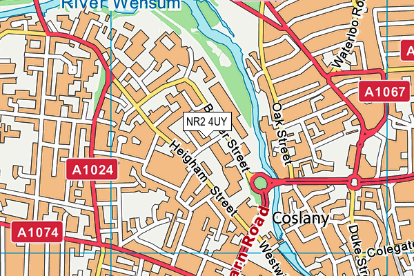 NR2 4UY map - OS VectorMap District (Ordnance Survey) NR2 4UY map - OS VectorMap District (Ordnance Survey)