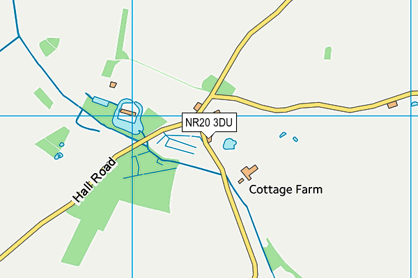 NR20 3DU map - OS VectorMap District (Ordnance Survey) NR20 3DU map - OS VectorMap District (Ordnance Survey)