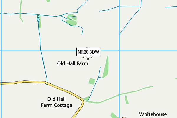 NR20 3DW map - OS VectorMap District (Ordnance Survey) NR20 3DW map - OS VectorMap District (Ordnance Survey)