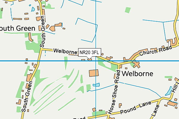 NR20 3FL map - OS VectorMap District (Ordnance Survey) NR20 3FL map - OS VectorMap District (Ordnance Survey)