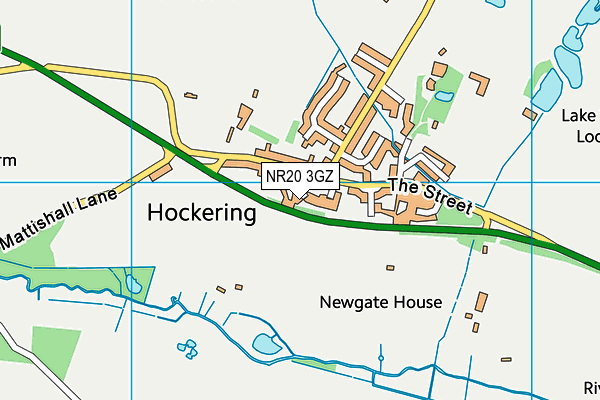 NR20 3GZ map - OS VectorMap District (Ordnance Survey)