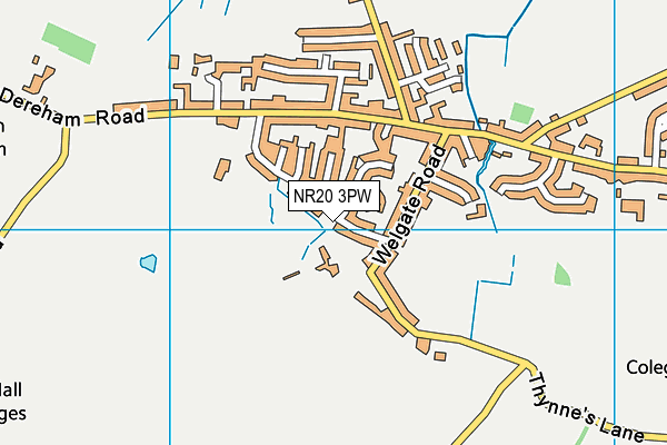 NR20 3PW map - OS VectorMap District (Ordnance Survey) NR20 3PW map - OS VectorMap District (Ordnance Survey)