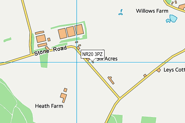 NR20 3PZ map - OS VectorMap District (Ordnance Survey)