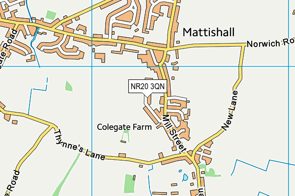 NR20 3QN map - OS VectorMap District (Ordnance Survey)