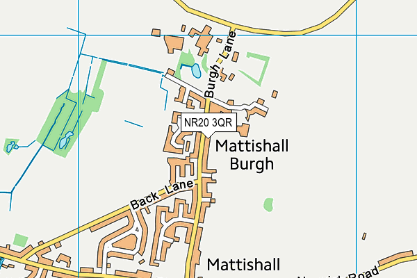 NR20 3QR map - OS VectorMap District (Ordnance Survey) NR20 3QR map - OS VectorMap District (Ordnance Survey)