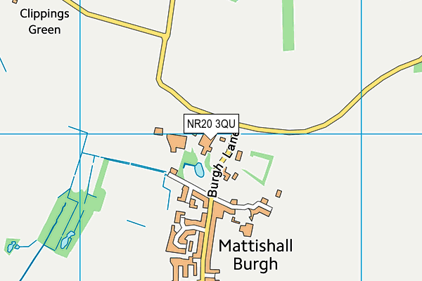 NR20 3QU map - OS VectorMap District (Ordnance Survey) NR20 3QU map - OS VectorMap District (Ordnance Survey)