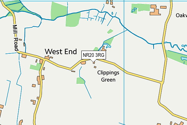 NR20 3RG map - OS VectorMap District (Ordnance Survey)
