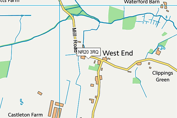 NR20 3RQ map - OS VectorMap District (Ordnance Survey)