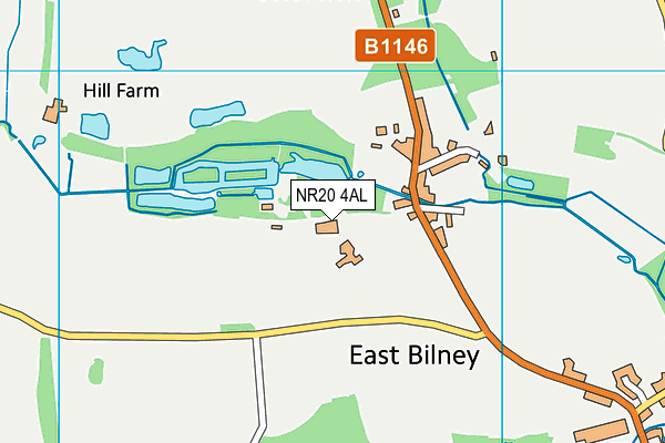 NR20 4AL map - OS VectorMap District (Ordnance Survey)