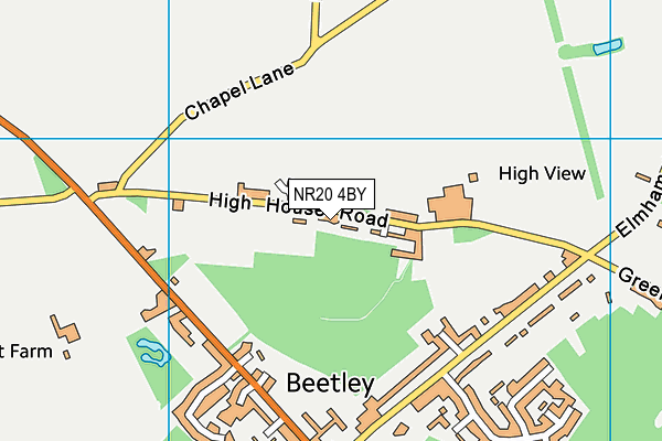 NR20 4BY map - OS VectorMap District (Ordnance Survey)