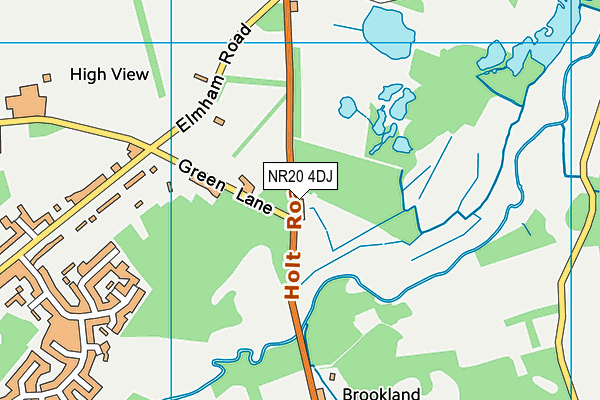 NR20 4DJ map - OS VectorMap District (Ordnance Survey)