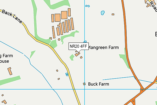 NR20 4FF map - OS VectorMap District (Ordnance Survey)