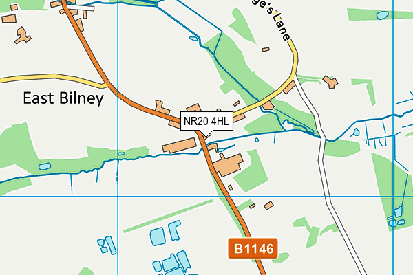 NR20 4HL map - OS VectorMap District (Ordnance Survey)