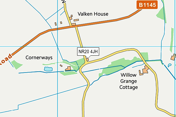 NR20 4JH map - OS VectorMap District (Ordnance Survey) NR20 4JH map - OS VectorMap District (Ordnance Survey)
