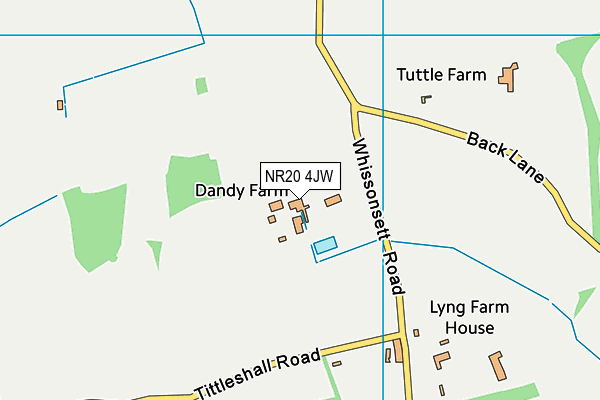 NR20 4JW map - OS VectorMap District (Ordnance Survey) NR20 4JW map - OS VectorMap District (Ordnance Survey)