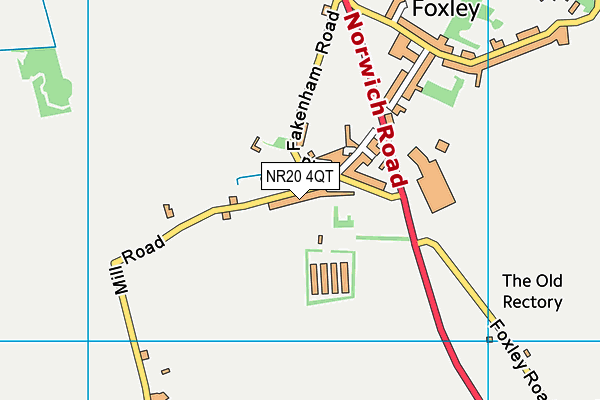NR20 4QT map - OS VectorMap District (Ordnance Survey) NR20 4QT map - OS VectorMap District (Ordnance Survey)