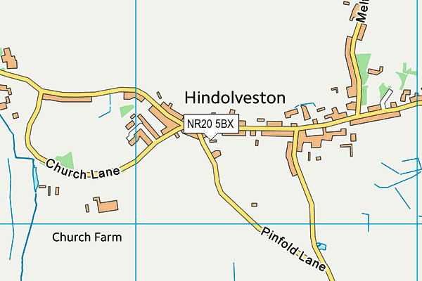 NR20 5BX map - OS VectorMap District (Ordnance Survey)