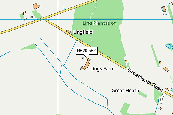 NR20 5EZ map - OS VectorMap District (Ordnance Survey) NR20 5EZ map - OS VectorMap District (Ordnance Survey)