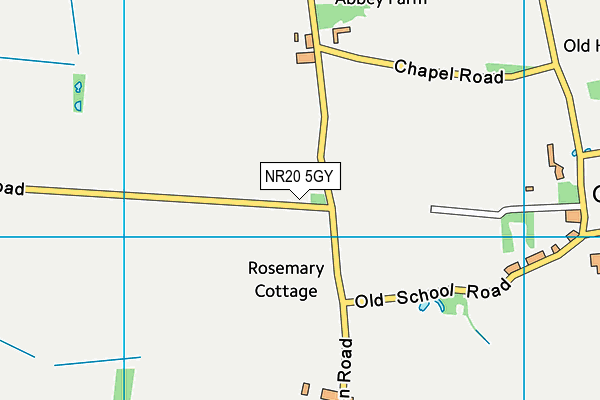NR20 5GY map - OS VectorMap District (Ordnance Survey) NR20 5GY map - OS VectorMap District (Ordnance Survey)