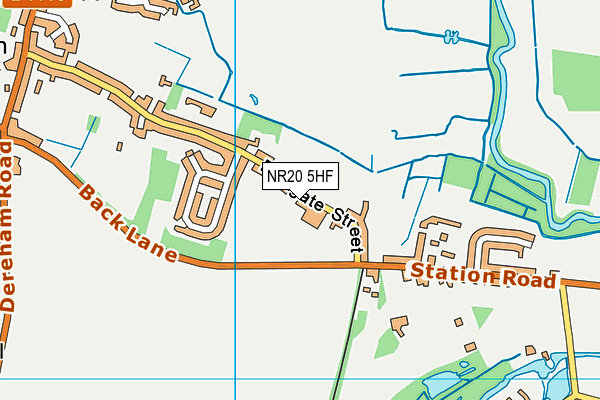NR20 5HF map - OS VectorMap District (Ordnance Survey)