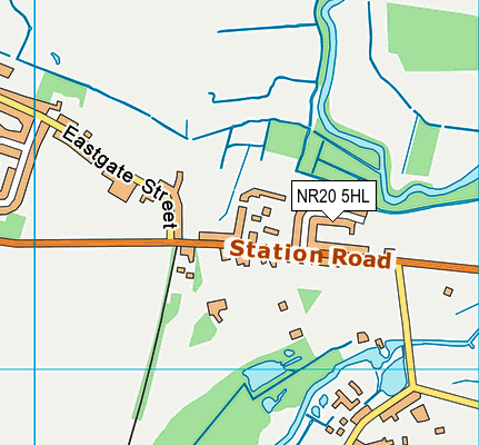 NR20 5HL map - OS VectorMap District (Ordnance Survey) NR20 5HL map - OS VectorMap District (Ordnance Survey)