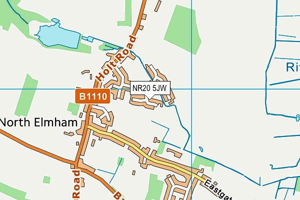 NR20 5JW map - OS VectorMap District (Ordnance Survey)