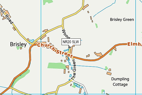 NR20 5LW map - OS VectorMap District (Ordnance Survey)