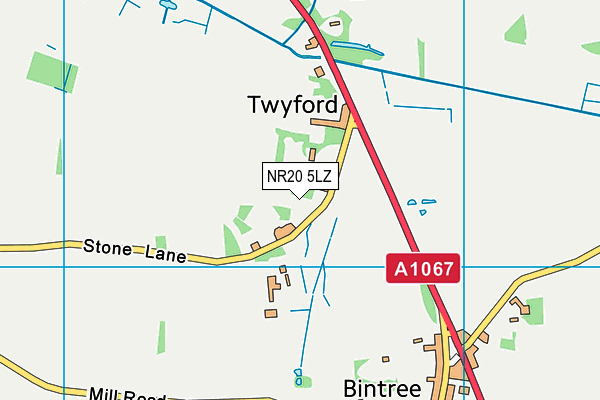 NR20 5LZ map - OS VectorMap District (Ordnance Survey) NR20 5LZ map - OS VectorMap District (Ordnance Survey)